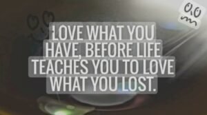 Love What You Have, Before Life Teaches You to Lov – Tymoff