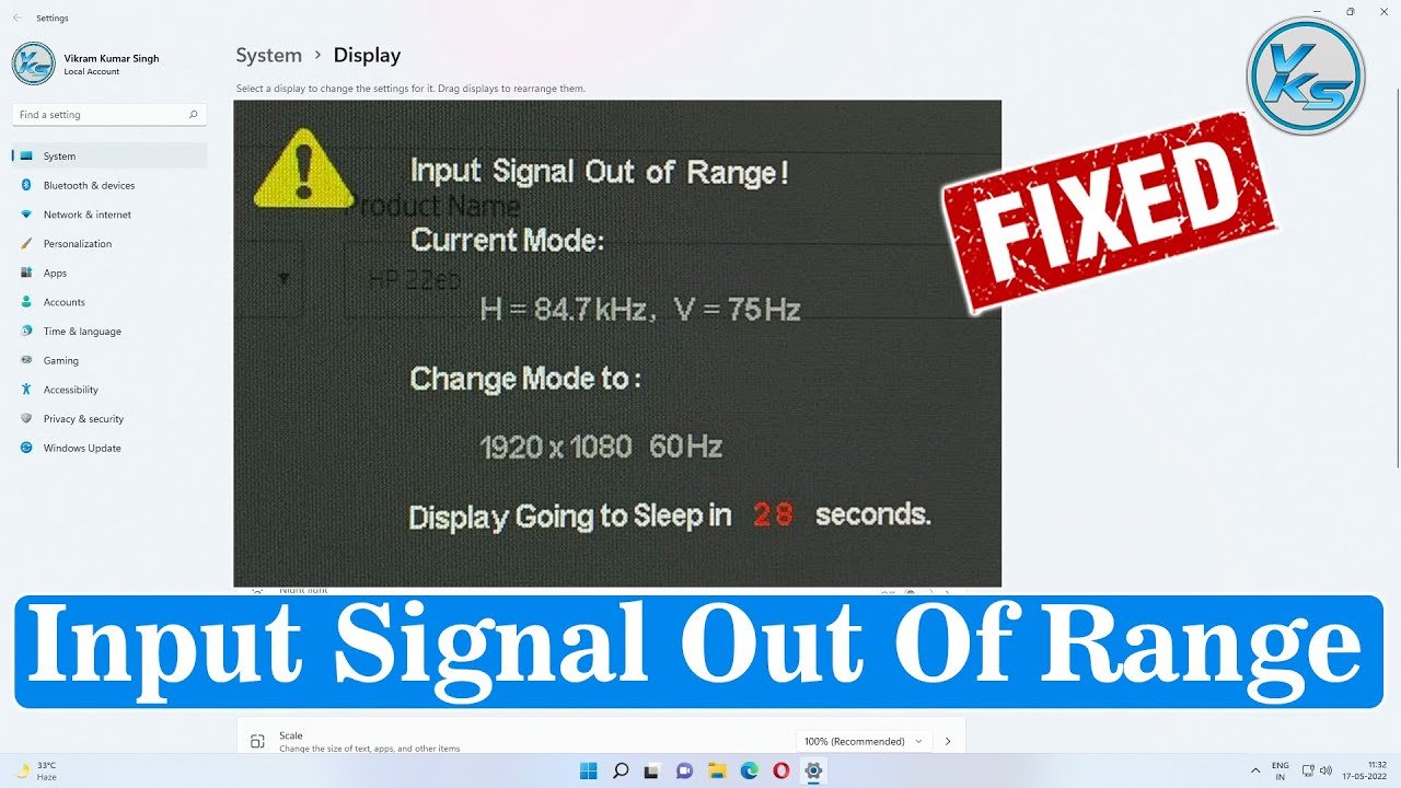 Fix Input Signal Out of Range Monitor HP Error (Easy Guide)